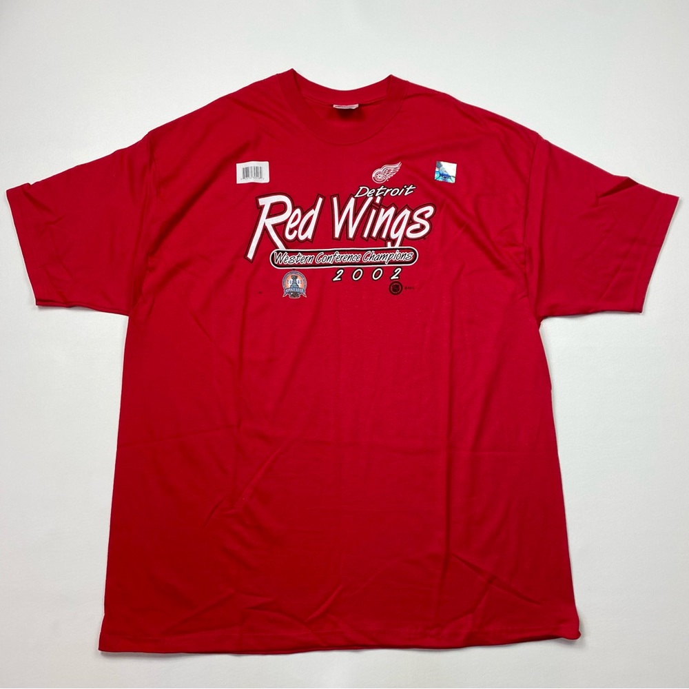 NWOT! VTG 2002 NHL Detroit Red Wings Hockey Short Sleeve T-Shirt Size 2XL